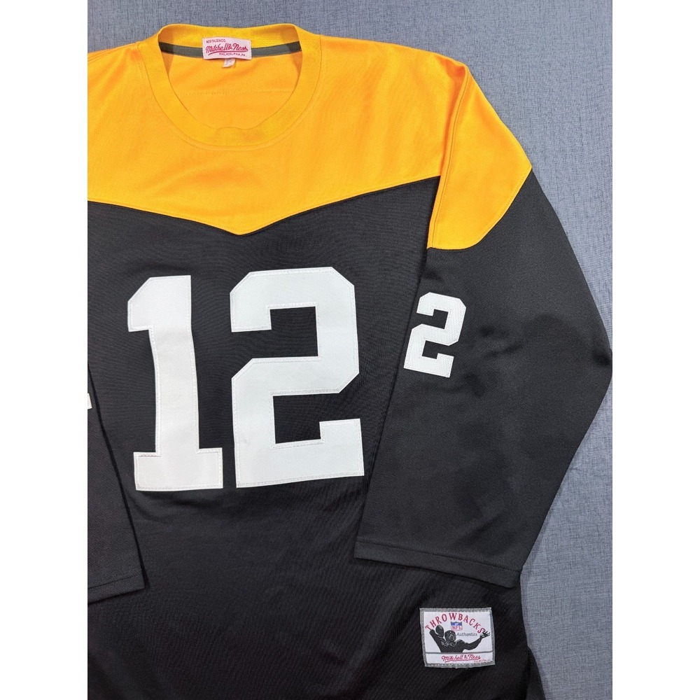 Mitchell & Ness Terry Bradshaw #12 Steelers Throwback Jersey Rare Size 52 - Picture 5 of 15